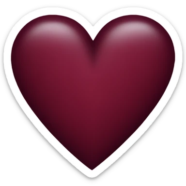 Burgandy heart sticker