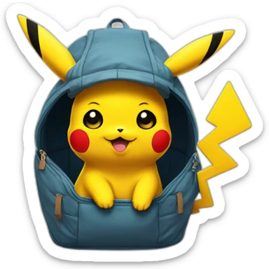 pikachu avec la cascette de sacha sticker