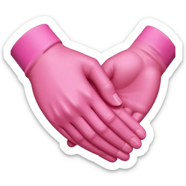 handshake pink hands sticker