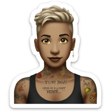 A motivational tatouage sticker