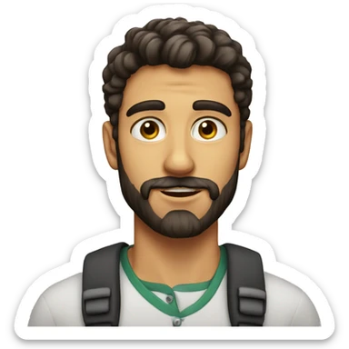 22 year old Italian man beard  sticker