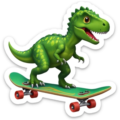 Dinosaur on a skateboard sticker