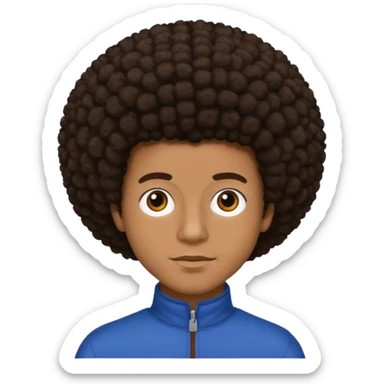 Princeton Perez from Mindless Behavior with dark brown afro hair  sticker
