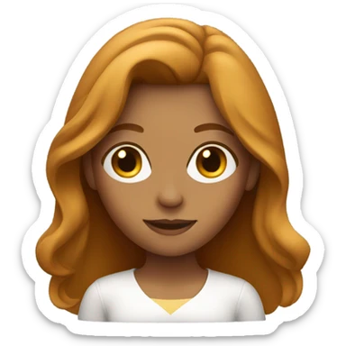 Girl with Carmel hair driving sticker