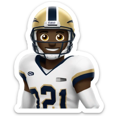 Georgia tech football player sticker