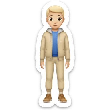 Fata nud sta cu picioarele largite sticker