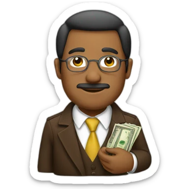 brown diplomat with money sticker