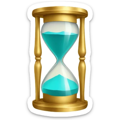 Gilded hourglass reflection of bars cage sticker