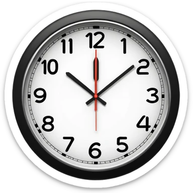 10 minutes before twelve. sticker