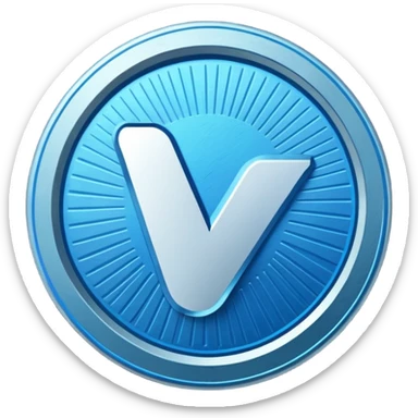 A blue tick ✅ verification badge with a rough outer body for my tiktok account sticker