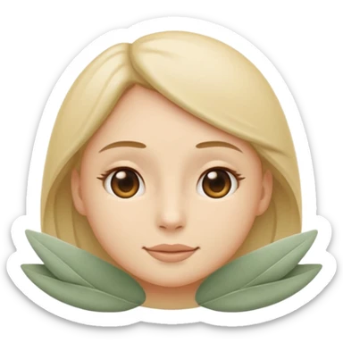 Minimal wellness emoji representing tighter skin and firmness,
subtle lifting effect, smooth contours, calm and natural,
no beauty or cosmetic symbols, soft sage green color palette sticker