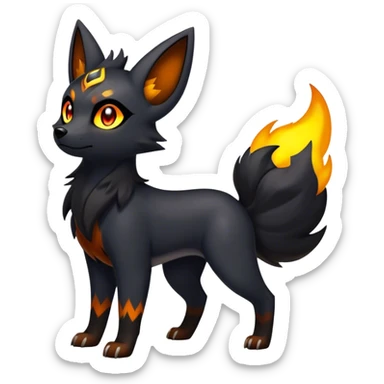 Umbreon-Houndour-Zorua-hybrid-fusion full body sticker