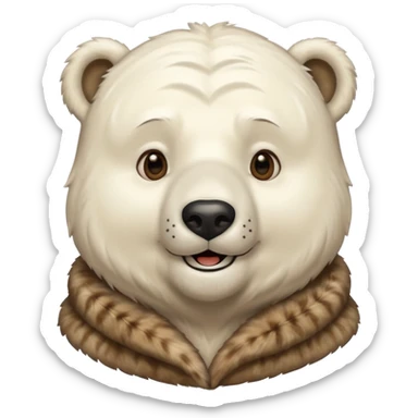 Oso polar millonario Alegre  sticker