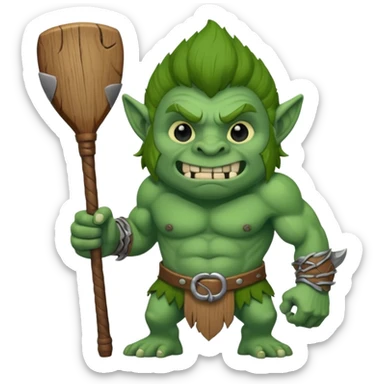 Troll with a club sticker