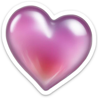 transparent, heart emoji, glass dispersion, ultra realistic, very detailed sticker