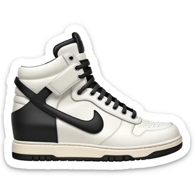rick owens milk dunk all white sticker
