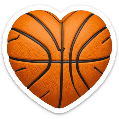 a heart like a basketball sticker