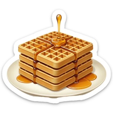 waffles with maple syrup sticker