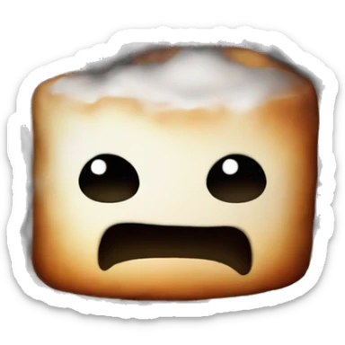 Burnt marshmallows WITHOUT FACE sticker