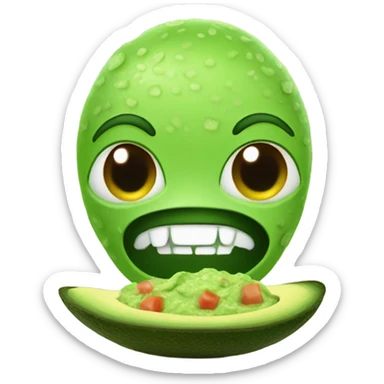 Alien eating guacamole  sticker