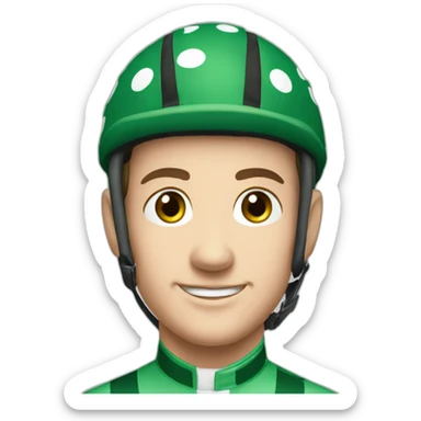 paul townend jockey dark green polka dot sticker