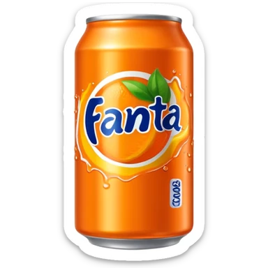 a bright orange Fenta can sticker