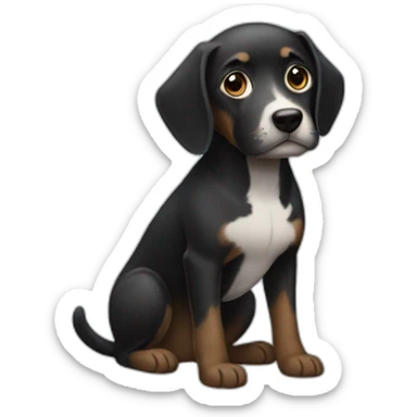 Perrita negra sticker