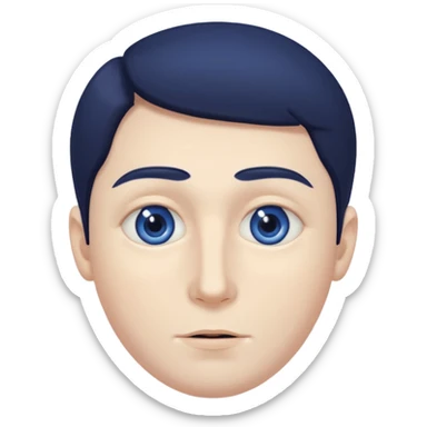 a man with deep blue almond eyes and hollow cheeks sticker