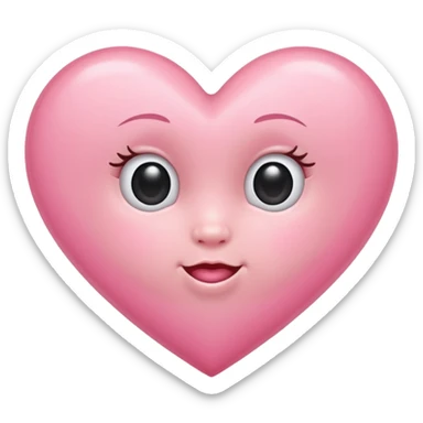 Baby pink heart sticker