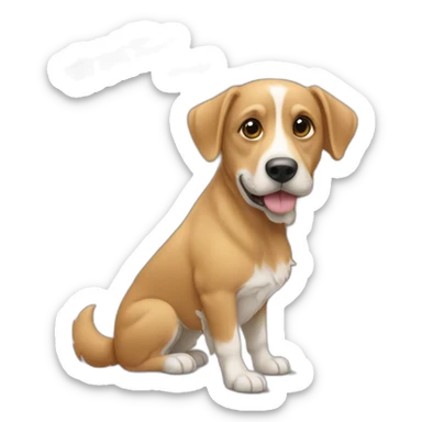 Chien qui veut pas aller devant la maison sticker