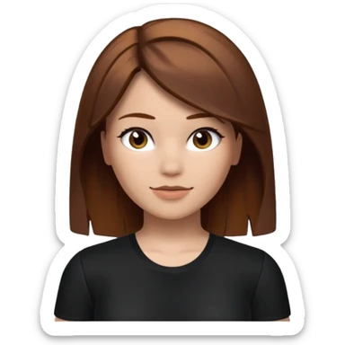 Roblox darians46 AVATARgirl whit brown hair and black shirt sticker