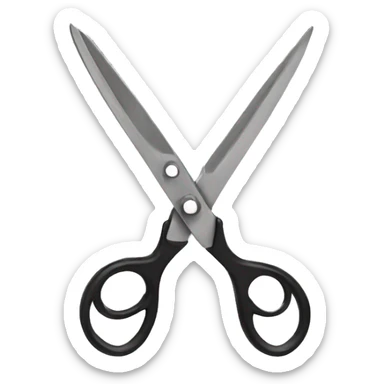 two scissor facing eachother sticker