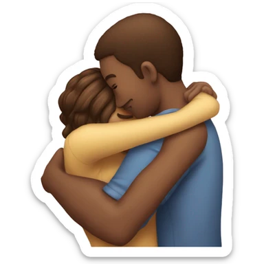A girlfriend fair boyfriend tight hug sticker