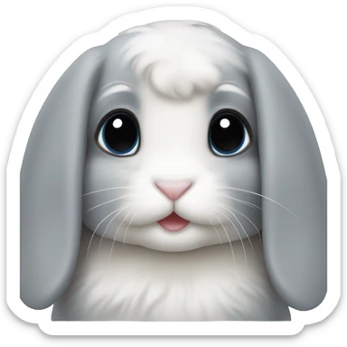 Mini lop rabbit blue aye  sticker