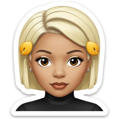 Tionne T-Boz Watkins with short platinum blonde hair sticker