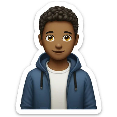 indoor portrait of a boy sticker