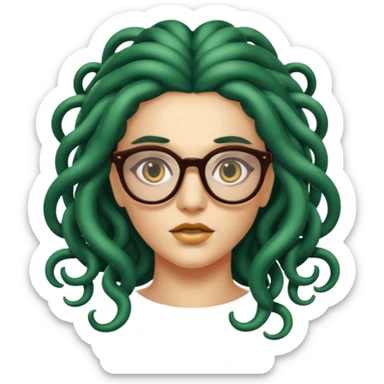 Medusa Versace with glasses  sticker