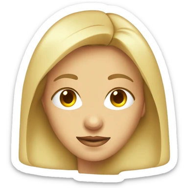 mujer rubia con anteojos transparentes  sticker