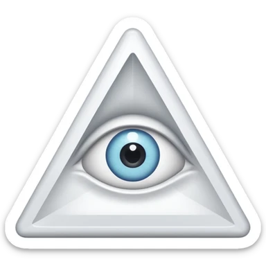 A triangle with an eye in the middle sticker