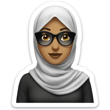 Hijabi girl wih sunglases sticker