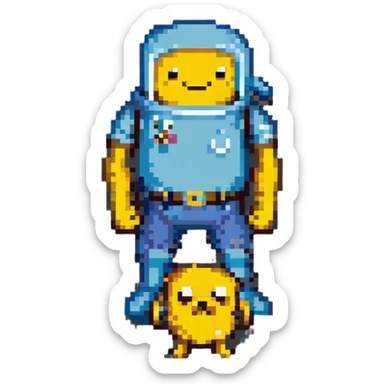 finn and jake from adventure time sticker