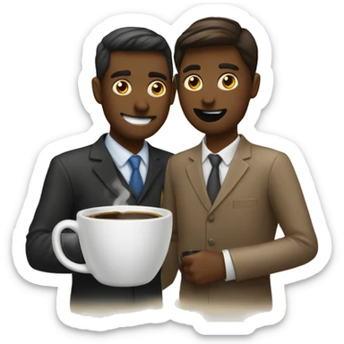 Coffee with coworker  sticker