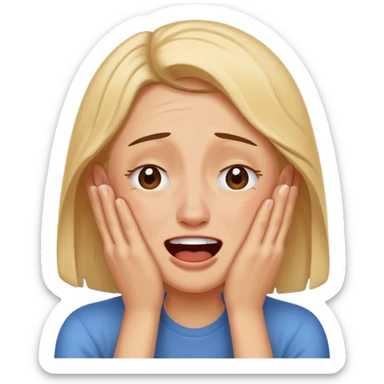 crying but laughing to hide the pain sticker