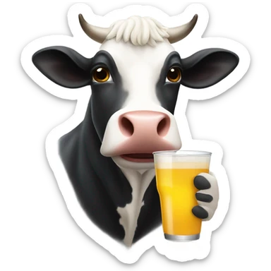 Moo Deng drinking sticker