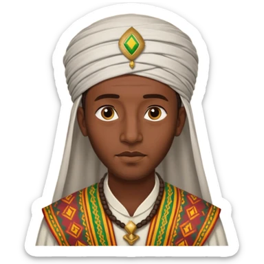 Ethiopian man in traditional clothing sticker