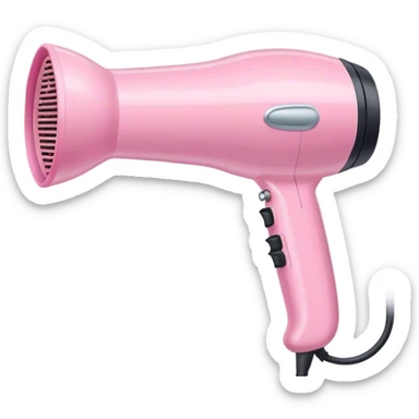 Hair dryer pink pastel sticker