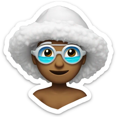 una playa con nieve sticker