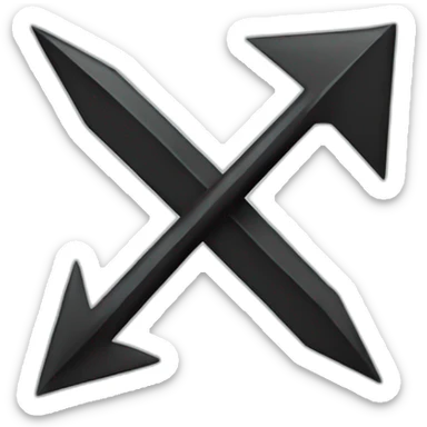 Black arrow symbol sticker