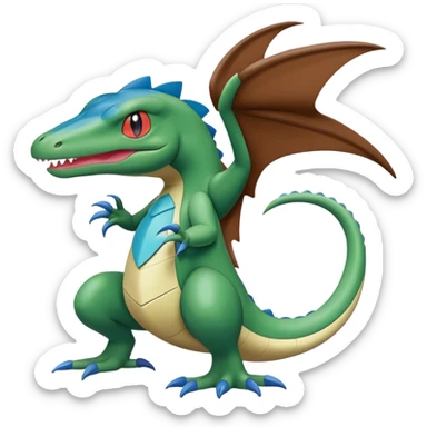 Grovyle-Axew-Croconaw-Pokémon-Fakémon-creature sticker