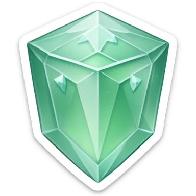 green ice frosted shield sticker